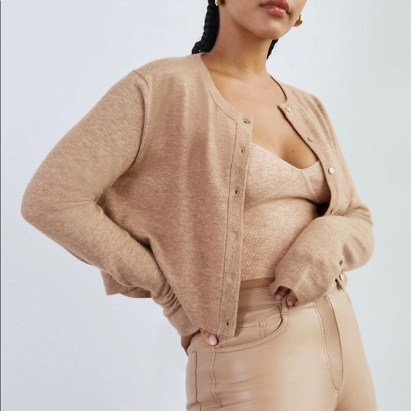 Aritzia Wilfred Sicily Cardigan in Heather Tan (XS) - Picture 1 of 3
